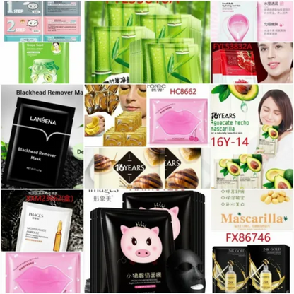 Super Kit Facial 50 Piezas Mascarillas