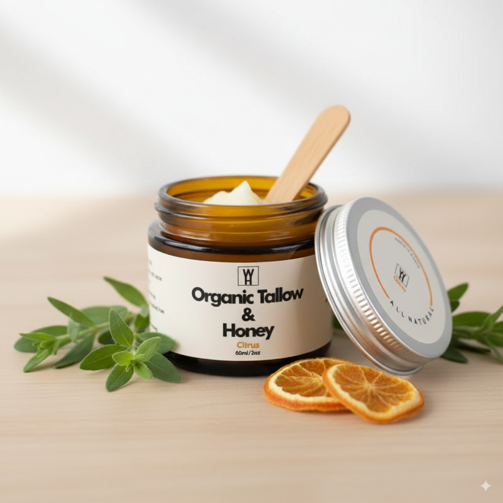 Beef Tallow Balm with Honey & Beeswax
