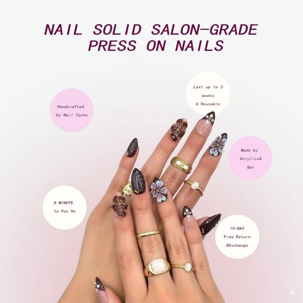 Solid Nails – Reusable 3D Gel Press-On Nails