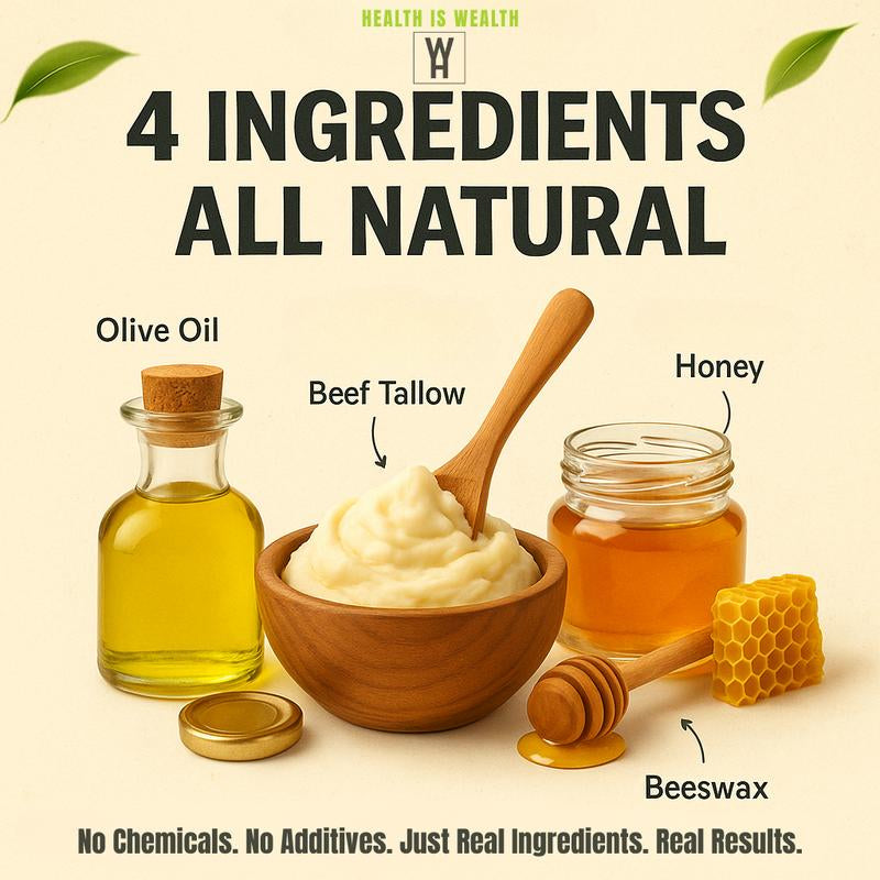 Beef Tallow Balm with Honey & Beeswax