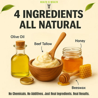 Beef Tallow Balm with Honey & Beeswax