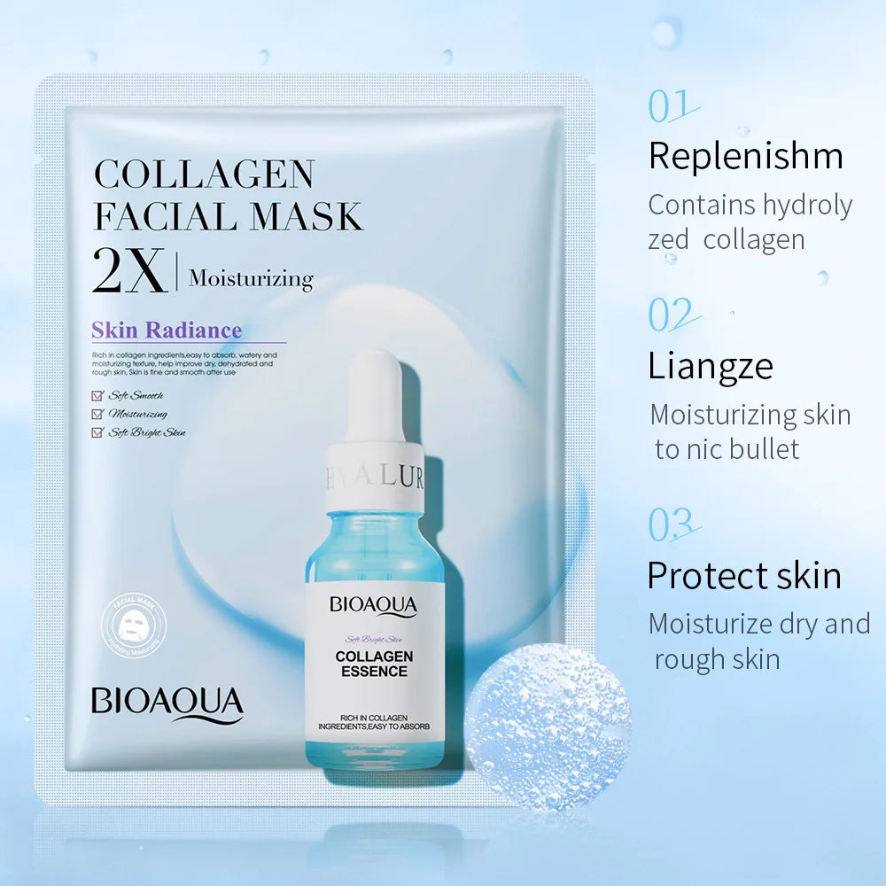 20Pcs BIOAQUA Centella Collagen Face Mask 